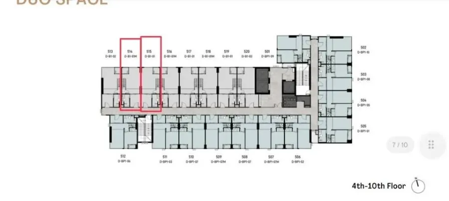 Selling down payment So Origin SiriRaj, spacious room, lots of usable space, 10th floor, open view, buy now, don't miss out.