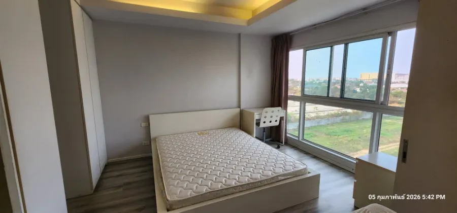 ให้เช่า ดับเบิ้ล เลค คอนโดมิเนียม แบบ 1 bedroom ห้องแยกเป็นสัดส่วน เครื่องใช้ไฟฟ้า ครบ ( มีเครื่องซักผ้า ) รีบจองเลย