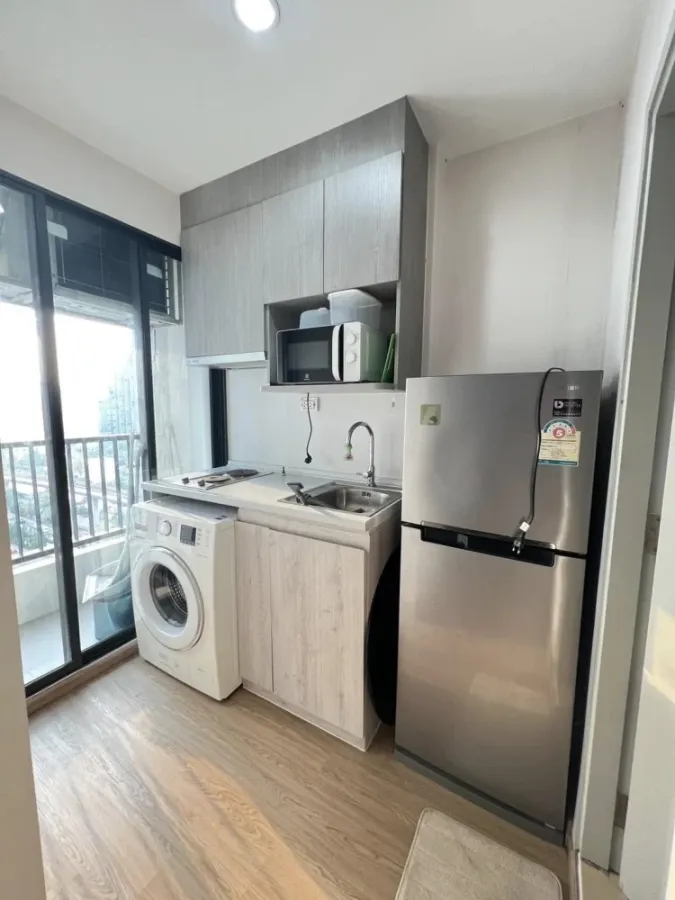 For sale, for rent, Ideo Sathorn-Tha Phra, studio room, size 22 sq m., 16th floor, Building A, street view, complete built-in furniture