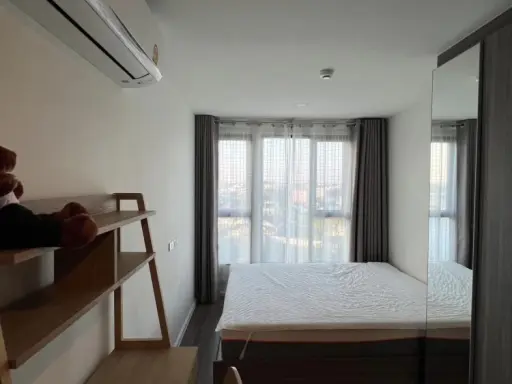 For rent: The Origin Ramintra 83 Station, 8th floor, divided room, fully furnished, ready to move in, move now.