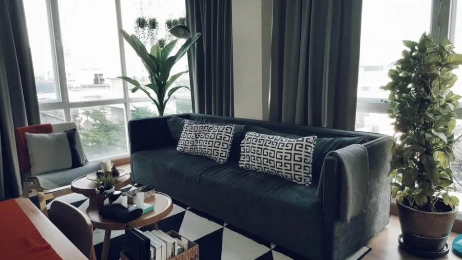 Sale, rent, Garden Asoke-Rama 9, corner room, fully furnished and appliances Ready to move in. Book now.