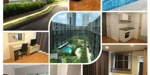 -เช่า Lumpini place bangna km3 ชั้น4 ตึกC ห้องสะอาด วิวไม่บล็อค แดดไม่เข้าห้องไม่ร้อน พร้อมเฟอร์ รีบเลย