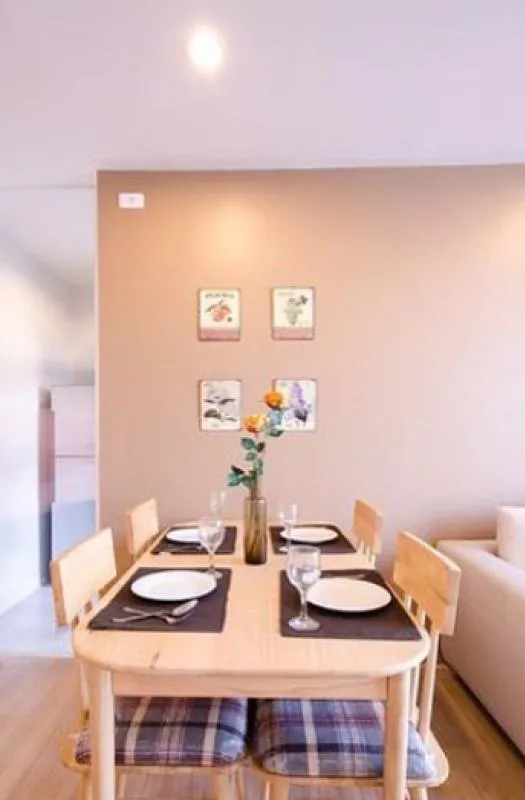 For rent, The BASE Chaengwattana, beautiful room, best view, 2 bedrooms, fully furnished, very livable, book now, if you are slow, you will not be satisfied.