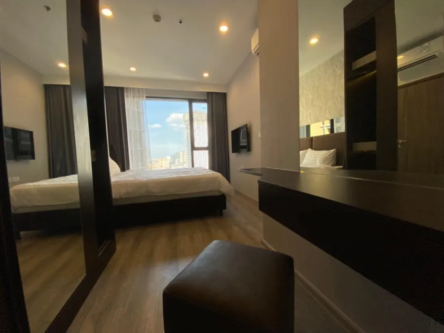 Condo for rent, ideo mobi Asok, elegantly decorated room, looks expensive, inside a good built-in Don't be afraid to look. Hurry up to reserve.
