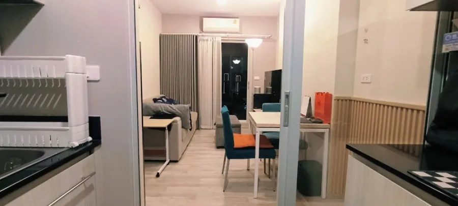 For sale, for rent!! Niche Mono Ramkhamhaeng condo, high floor, glass partitioned room, fully furnished, don't wait!!