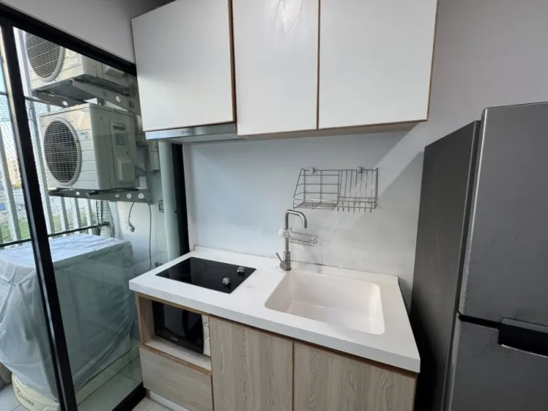 ให้เช่า V Condo Salaya ชั้น 5 ขนาด 34 ตร.ม. ห้องมุม เฟอร์นิเจอร์และเครื่องใช้ไฟฟ้าครบครัน จองเลย
