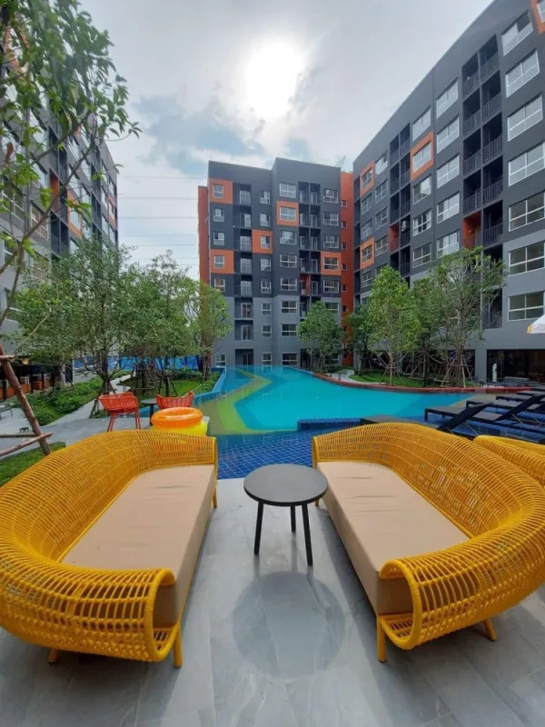 ปล่อยเช่า Plum Condo Rangsit Fresh ชั้น 4 ตึก A เฟอร์นิเจอร์ครบ อย่ามัวแต่มองรีบจองเลยจ้า