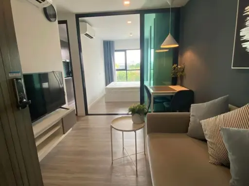 ให้เช่า B Loft Sukhumvit 107 ติดวอลเปเปอร์ทั้งห้อง ตกแต่งน่าอยู่ มาพร้อม Buit-In ครัวจัดเต็ม จองด่วน images