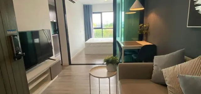 ให้เช่า B Loft Sukhumvit 107 ติดวอลเปเปอร์ทั้งห้อง ตกแต่งน่าอยู่ มาพร้อม Buit-In ครัวจัดเต็ม จองด่วน images