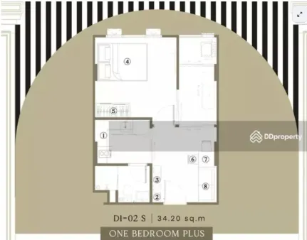 Down payment for sale: Atmoz Palacio Lat Phrao-Wang Hin, 5th floor, spacious room, private, outside view. If you don't book, you'll miss out.