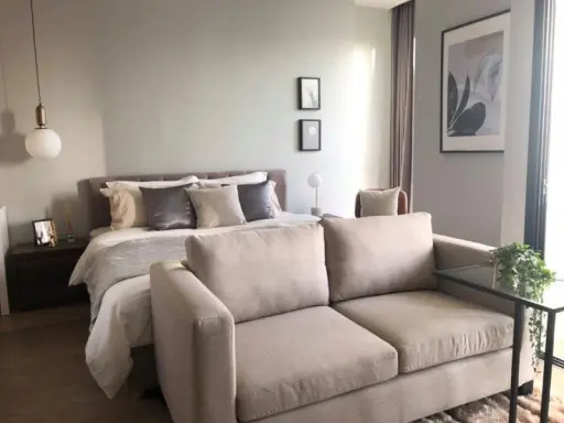 Condo for rent, Ashton Chula-Silom, beautiful room, fully furnished, warm style, elegant style, complete electrical appliances Ready to move in