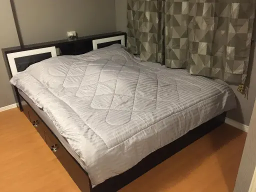 Condo for rent, Lumpini Township, Rangsit, Khlong 1, with wallpaper in the whole room Fully furnished and ready to move in. Book now.
