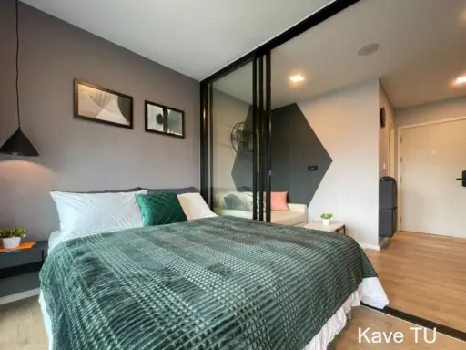ให้เช่า Kave TU 1 ห้องนอน ตกแต่งสไตล์โมเดิล มีทุกอย่างครบ ตอบโจทย์ทุกการอยู่อาศัย สนใจรีบจองเลยน้าา