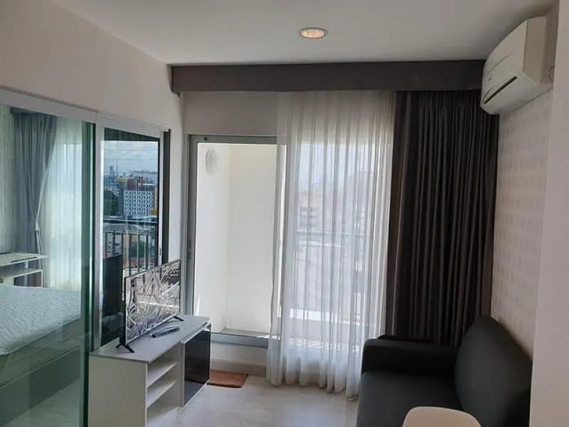 ให้เช่า Aspire Ngamwongwan ผนังติดวอล ผังห้องแยกเป็นสัดส่วนห้องสภาพดี เฟอร์ครบจบในห้องเดียว