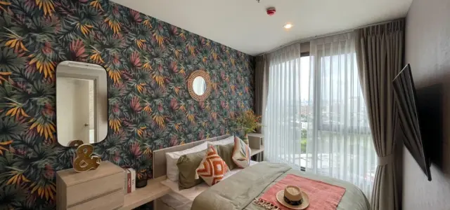 ขาย Ideo Mobi Sukhumvit East Point 1 ห้องนอน 1 ห้องน้ำ ตกแต่งสุดปัง ติดวอลเปเปอร์ลายสวย มาพร้อมเฟอร์ครบครัน ห้ามพลาด images