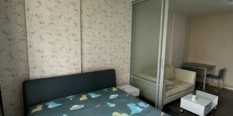 ขาย ให้เช่า D condo Campus Resort Bangsean 1 ห้องนอน 1 ห้องน้ำ ติดวอลเปเปอร์ออย่างดี เฟอร์ครบครัน จองเลย
