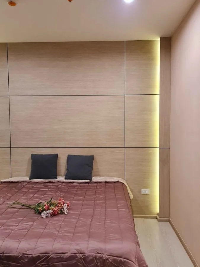 For rent, Niche Mono Sukhumvit-Puchao, 9th floor, good view, comes with Buit-In, awesome wall, beautiful and livable like this. Book now.