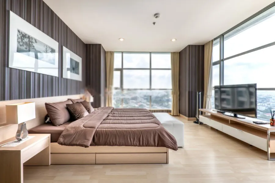 For rent Rhythm Ratchada, corner room, beautiful room, beautiful decoration, ready to move in