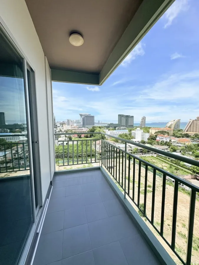 ให้เช่า Lumpini Ville Naklua - Wongamat ชั้น 12 | ห้องมุม | วิวทะเล | 42 ตร.ม. ตกแต่งครบครัน