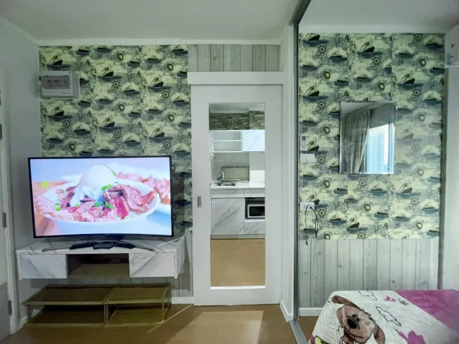 For rent, Lumpini Park Rattanathibet - Ngamwongwan, 12th floor, partition room, comes with complete decoration, book now.