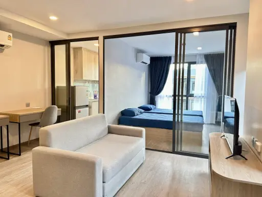 For rent: Salaya One Residence, 8th floor, corner room, spacious, with amenities, book now!