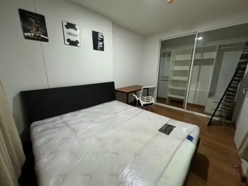 For sale: The Parkland Ratchada-Thapra, ready-to-move-in room, high floor, airy room, cool breeze, ventilated all day, not hot, hurry and book now+++