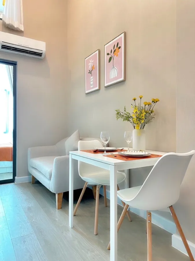 For rent, Metro Sky Prachachuen, 21st floor, city view, beautiful room, comes with complete decoration. If interested, hurry and reserve now.