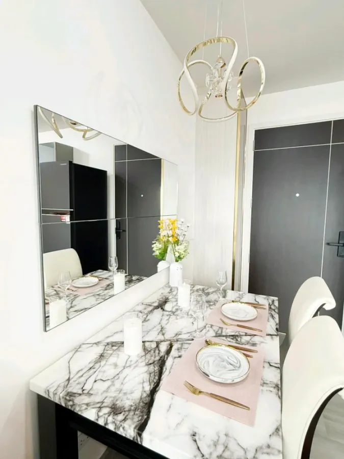 For rent: The President Charan - Yaek Fai Chai Station, beautiful room, fully furnished, ready to move in, reserve now.