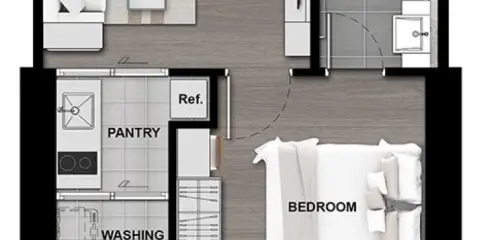 ว๊าวว ขายดาวน์คอนโด The Politan Aqua 1ห้องนอน ชั้น26 ขนาด29ตรม. ระเบียงวิวสระ จองด่วนน