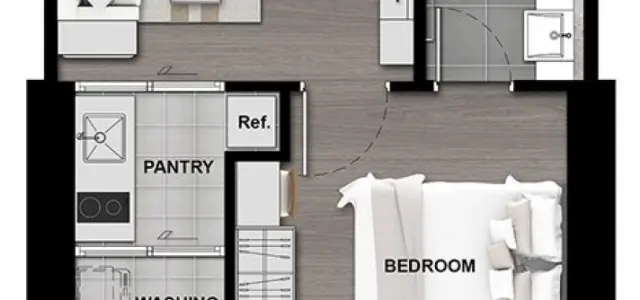 ว๊าวว ขายดาวน์คอนโด The Politan Aqua 1ห้องนอน ชั้น26 ขนาด29ตรม. ระเบียงวิวสระ จองด่วนน images