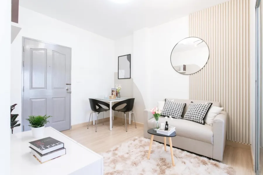 Condo for sale, The Kith Sukhumvit 113, beautiful room, ready to move in, 4th floor, clear view, convenient transportation, hurry to reserve before it's gone!