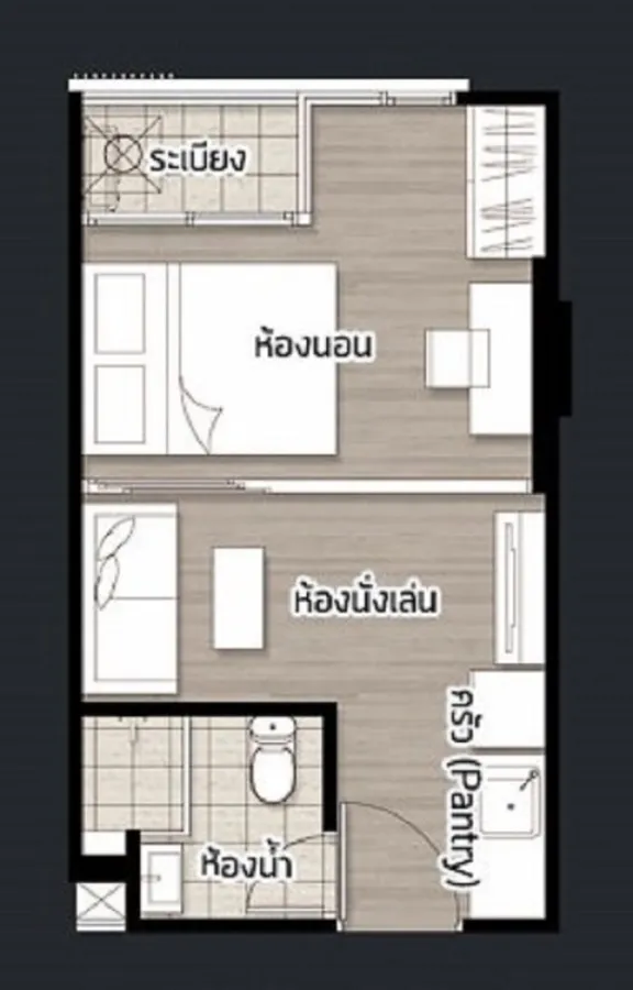 ขายด่วน!! บราวน์ คอนโด รัชดา 32 ชั้น 5 ห้องใหม่ ตกแต่งสวย Fully Furnished Built-in ห้ามพลาด!!