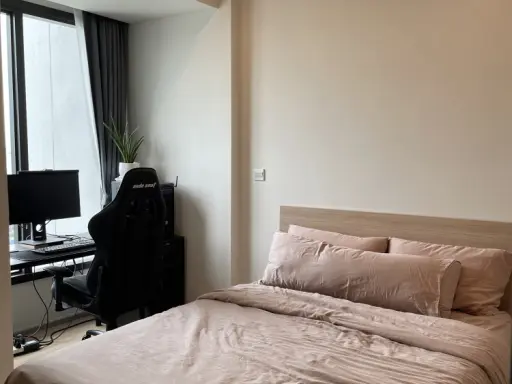 Condo for sale, M Jatujak, high floor, clear view, pet friendly Close to many train lines It's very convenient to travel.