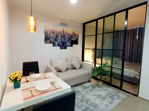For rent: Rye condo Sukhumvit 101/1, separate rooms, well-divided zones, good price, come and visit, don't miss out.