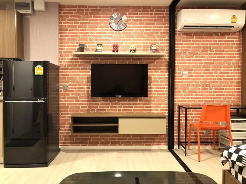 Loft Style ..โดดเด่นกว่าใคร ห้อง 1 Bed ใครชอบห้องสไตล์นี้รีบเลย สวยมากน่าอยู่ เฟอร์+ไฟฟ้าทุกอย่างใหม
