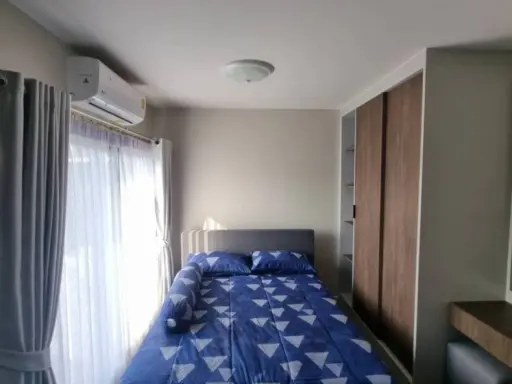 ให้เช่า D Condo Bliss Sriracha 1 ห้องนอน 1 ห้องน้ำ ห้องมุมคนไม่พลุกพล่าน เฟอร์ครบครัน รีบจองเลย