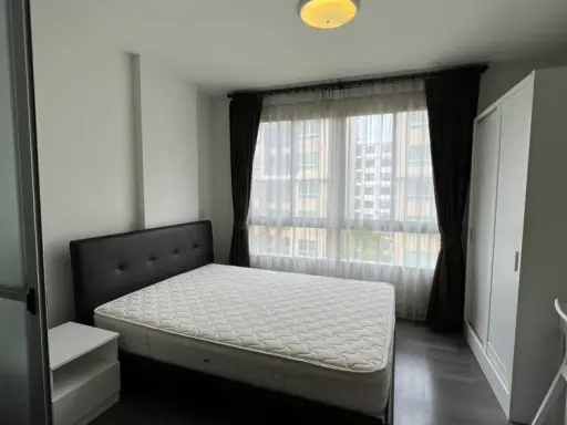For rent!! D Condo Campus Rangsit Phase 1, 5th floor, beautiful swimming pool view, fully furnished, ready to move in!!