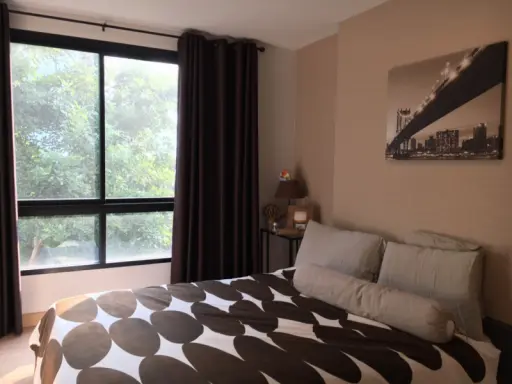 For sale, for rent, The Niche Mono Bangna, corner room with balcony, separate room, good location, book now.