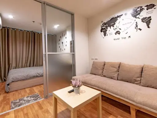 For rent: Lumpini Park Phetkasem 98, 3rd floor, comfortable room with complete furniture and appliances. Just bring your bags and move in!
