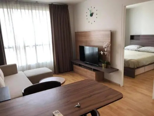 For rent, U Delight Residence Pattanakarn-Thonglor, size 35 sq m, fully furnished, good view, need to book