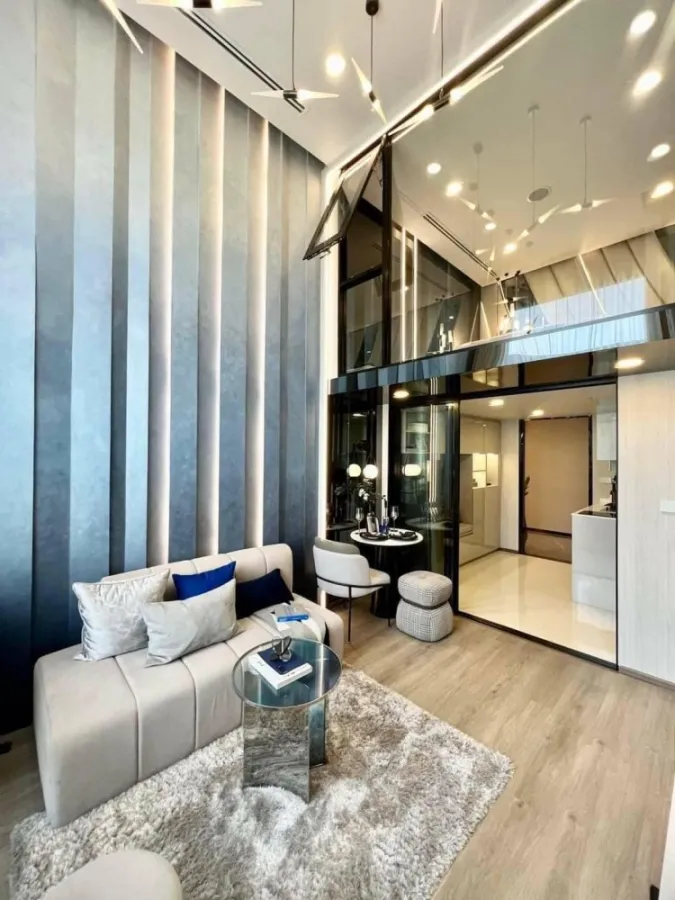 Selling down payment project So Origin Kaset Interchange, DUO Space room, 2 floors, best direction on the floor, hurry and reserve.