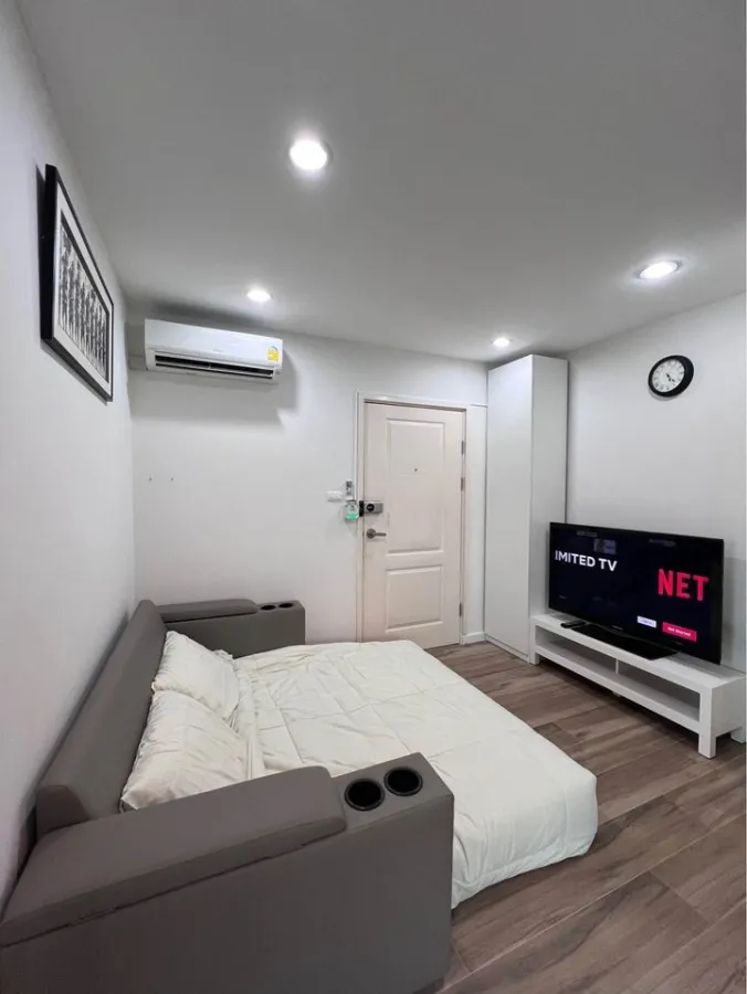 ปล่อยเช่า ไอคอนโด สุขาภิบาล 2 ห้องพร้อมอยู่ ตกแต่งเรียบง่าย พร้อมโซฟาน่านั่งสุดๆ อย่าพลาดจองเลย
