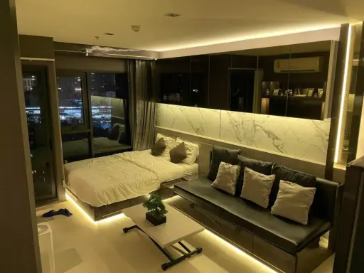 Condo for sale, Rhythm Sukhumvit 36-38, north, not hot, not blocked, view All built-in fully furnished