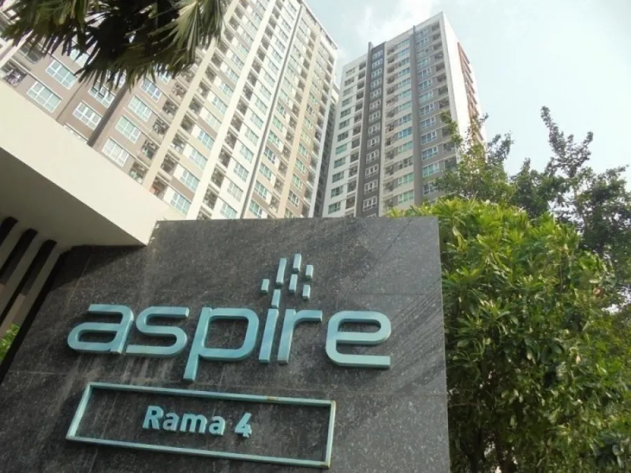 Condo for sale, The Aspire Rama 4, new condo, near BTS, convenient transportation, good location, ready to move in. Don't wait, hurry and grab it!