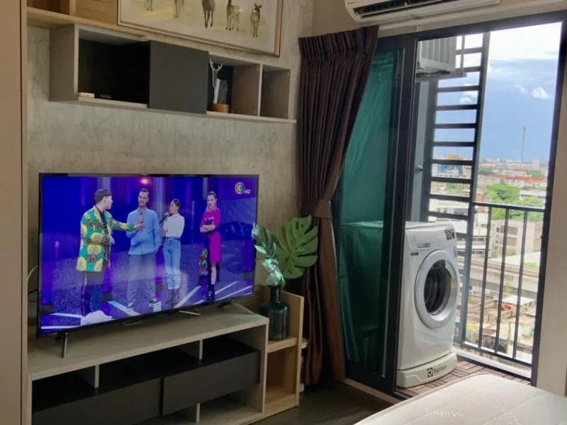 Condo for rent, Ideo Sukhumvit 93, beautiful room, full furniture There is a washing machine, very good view, convenient transportation location, very pleasant to stay.