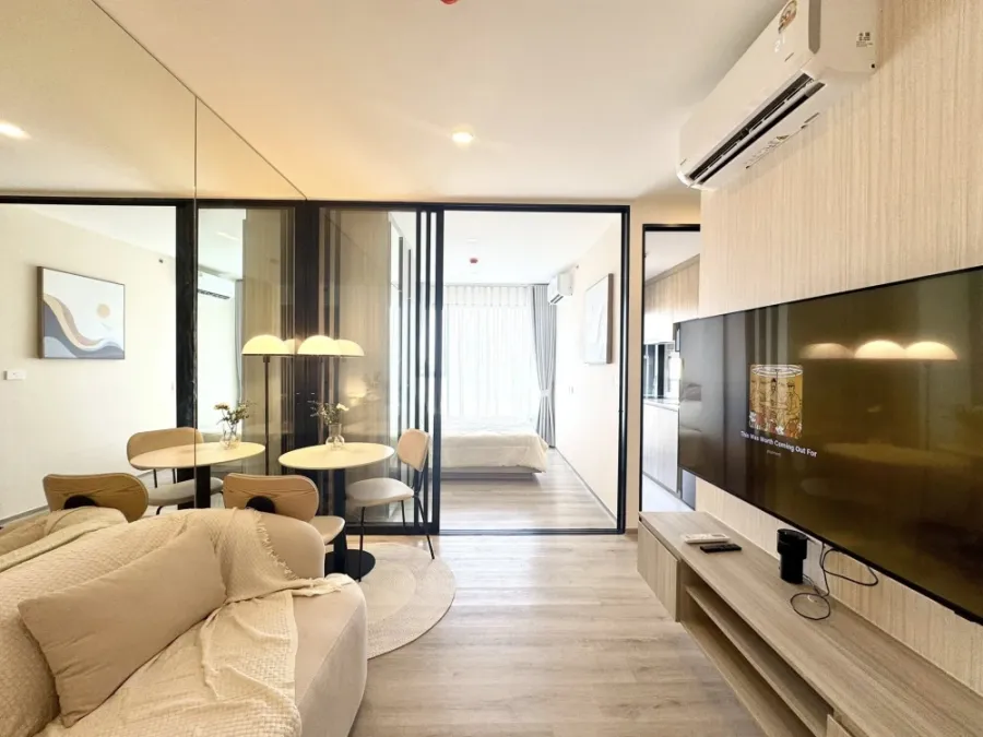 ปล่อยเช่า Origin Place Bangna ห้องแต่งพร้อมอยู่ เฟอร ์เครื่องใช้ไฟฟ้าครบ มาแต่ตัวเข้าอยู่ได้เลย อย่ารอช้า