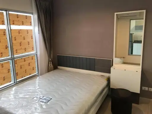 For rent, Aspire Ngamwongwan, brand new decorated room, 1 bedroom, fully furnished, ready to move in. Hurry up, don't wait, book now.