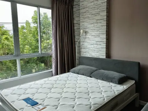 For rent!! D Condo Campus Resort Abac Bangna Abac Beautiful room, 3rd floor, Building A, fully furnished, don't miss it!!