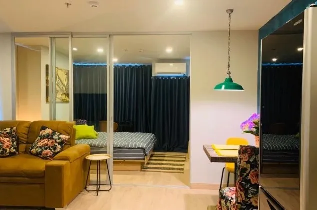 For sale, for rent, Lumpini Selected Suthisan-Saphan Khwai, 27th floor, south side, corner room, fully furnished, livable, book now.