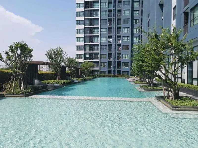* Condo for rent, The Base Rama 9-Ramkhamhaeng * Fully furnished room, ready to move in, central city view, full, hurry to rent